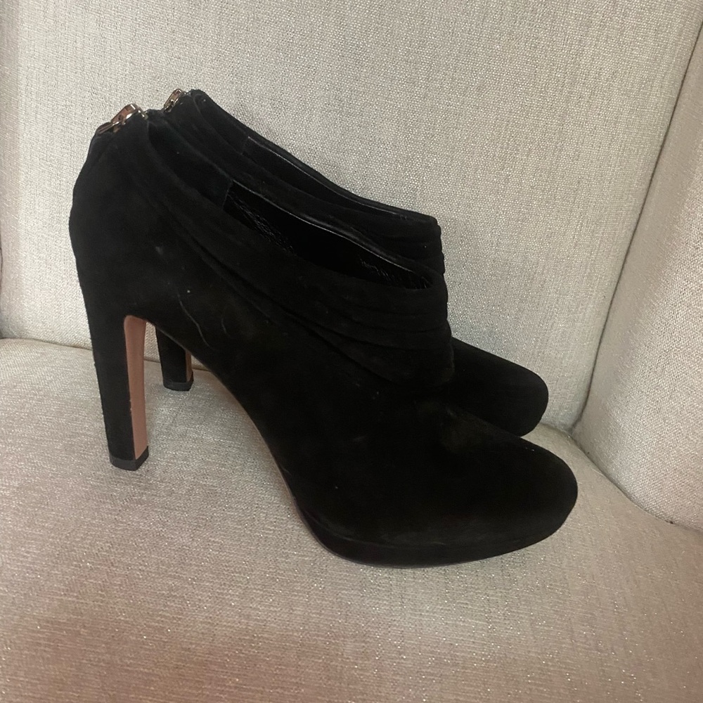 Perfect PRADA Black Suede Booties Super Sexy
